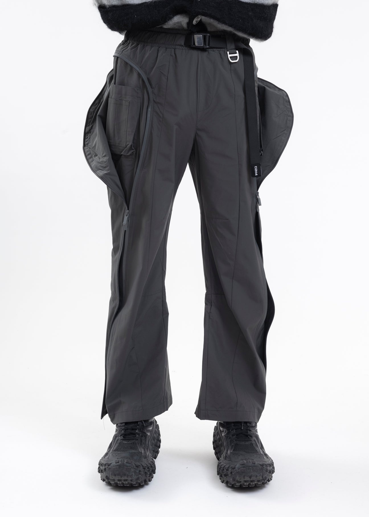 GREY STEREOSCOPIC ZIPPERED SKI PANTS - 3
