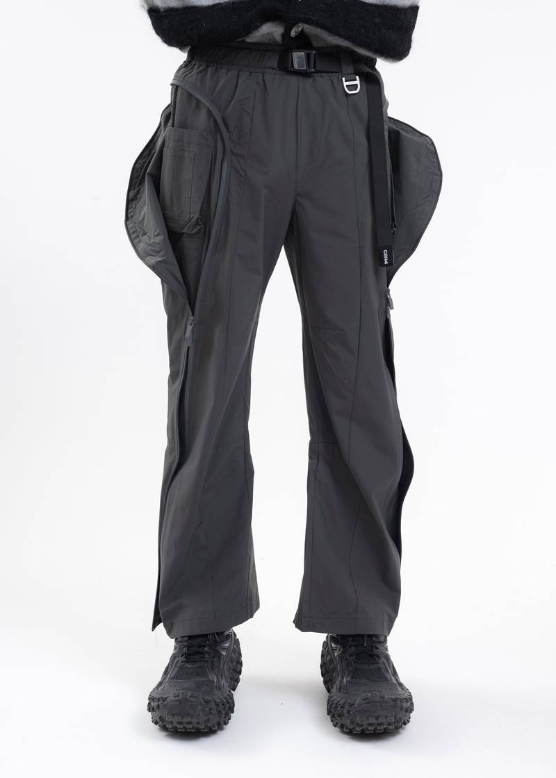 GREY STEREOSCOPIC ZIPPERED SKI PANTS 3