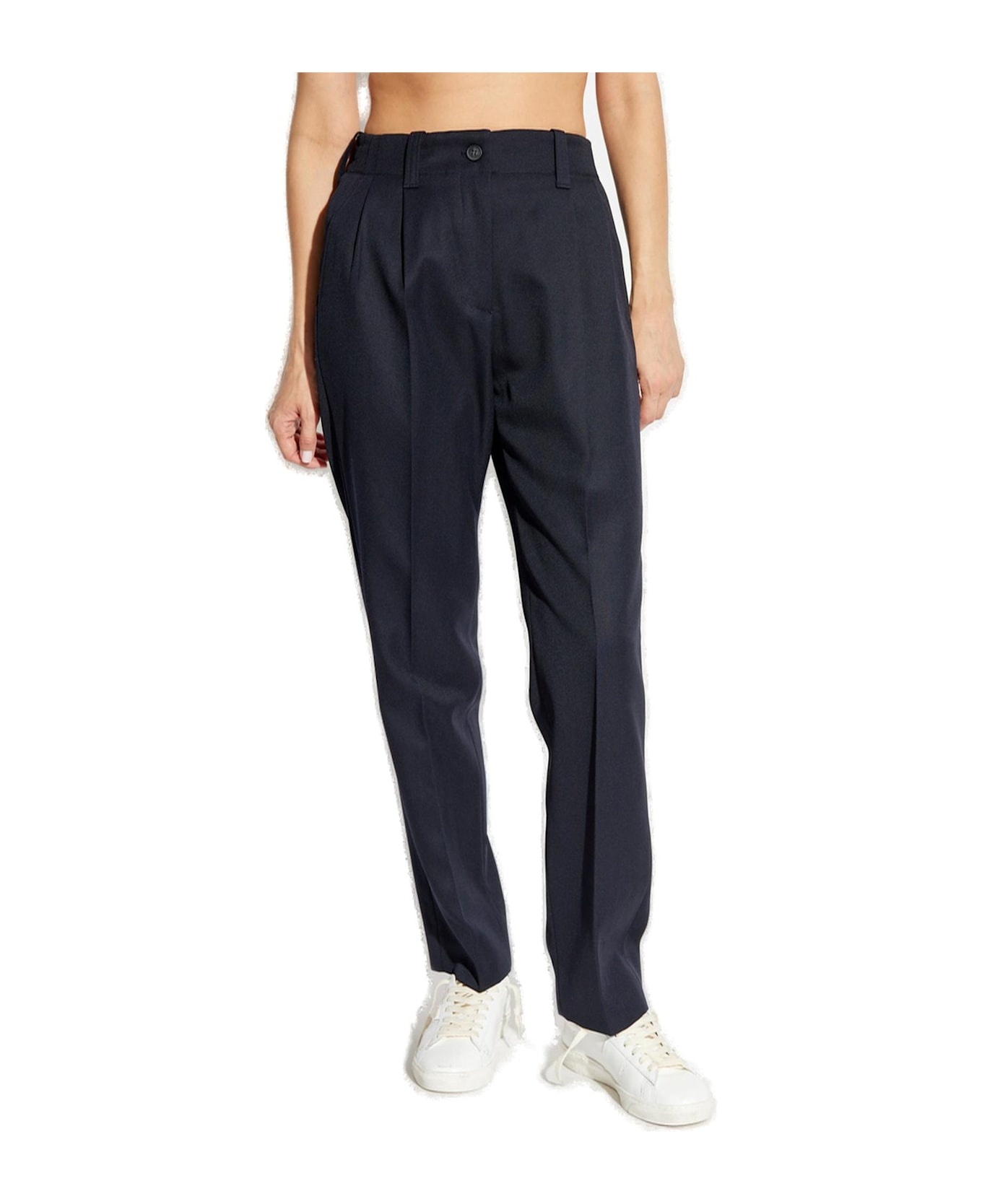High Waist Tapered Tailored Trousers - 2