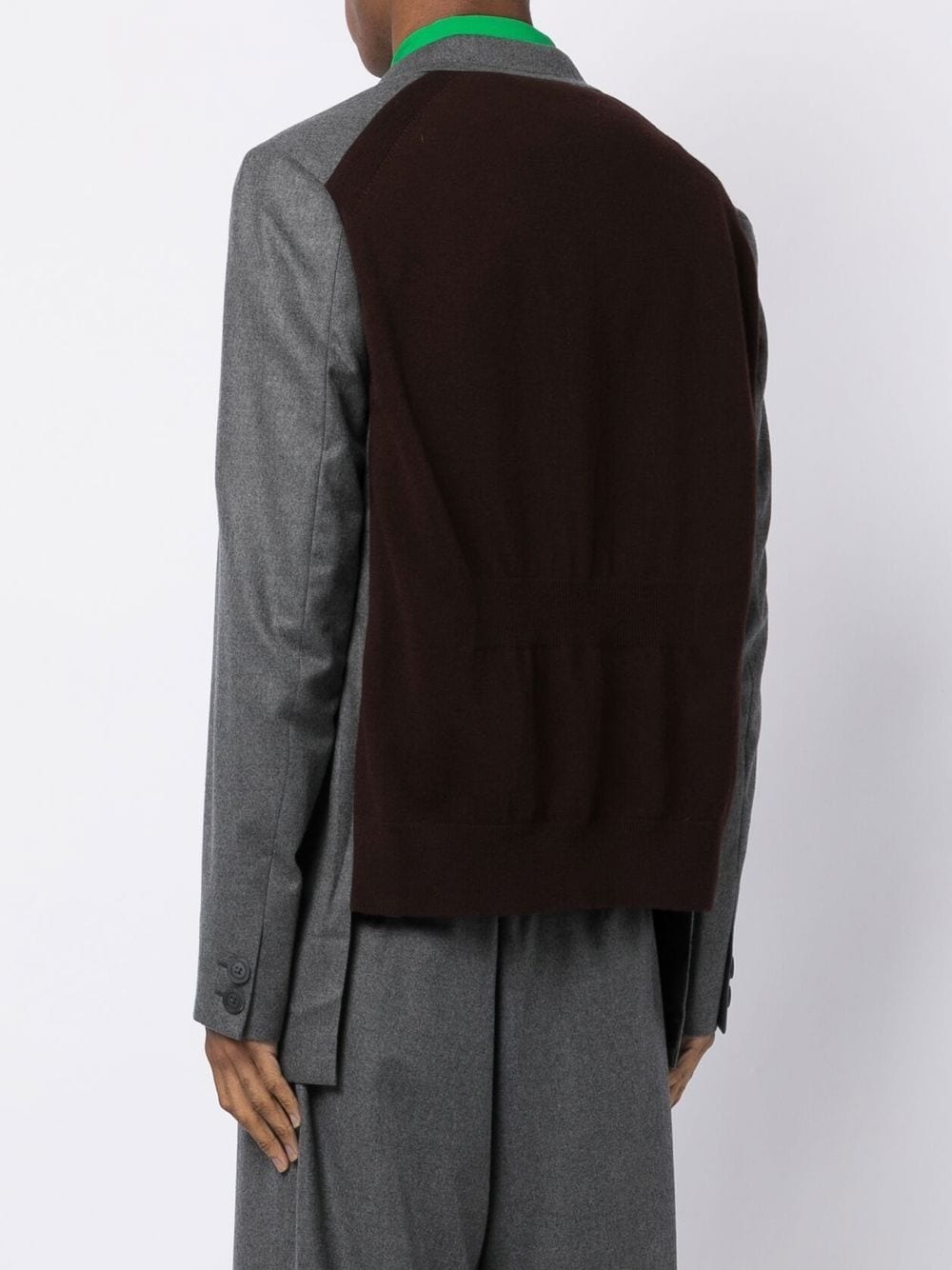 contrast-panel blazer - 4