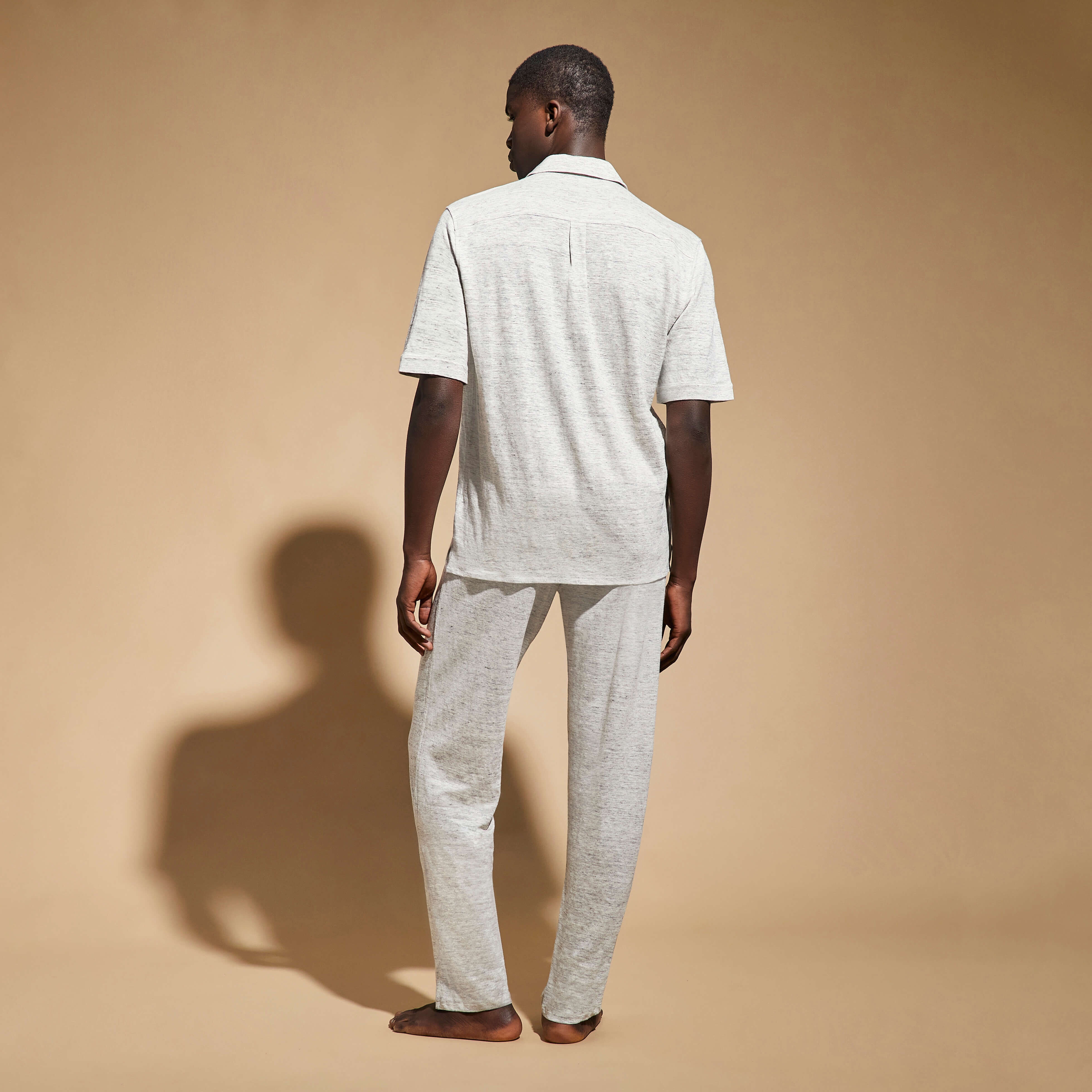 Unisex Linen Bowling Shirt Solid - 4