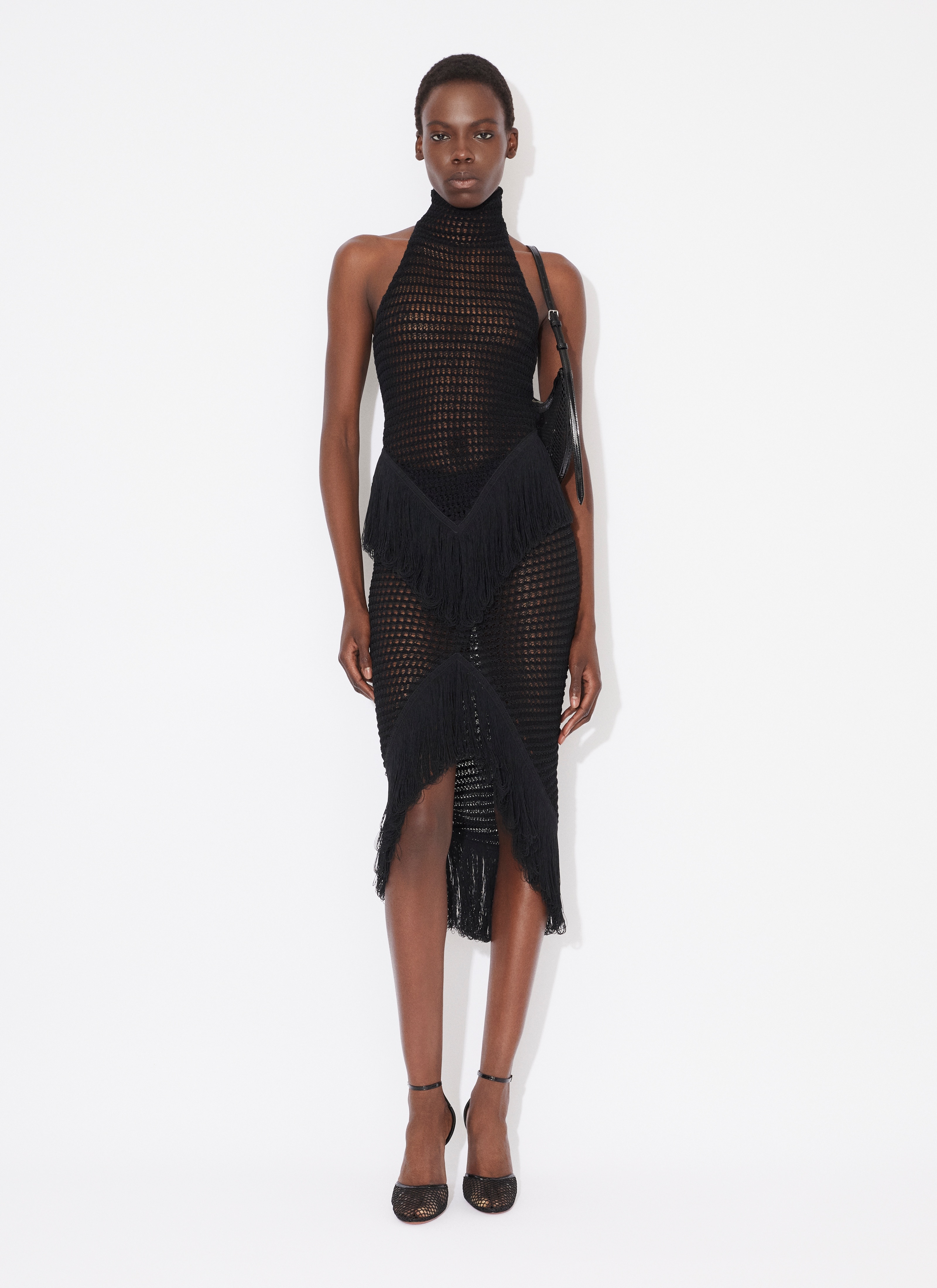 FRINGED BODYCON CROCHET SKIRT - 2