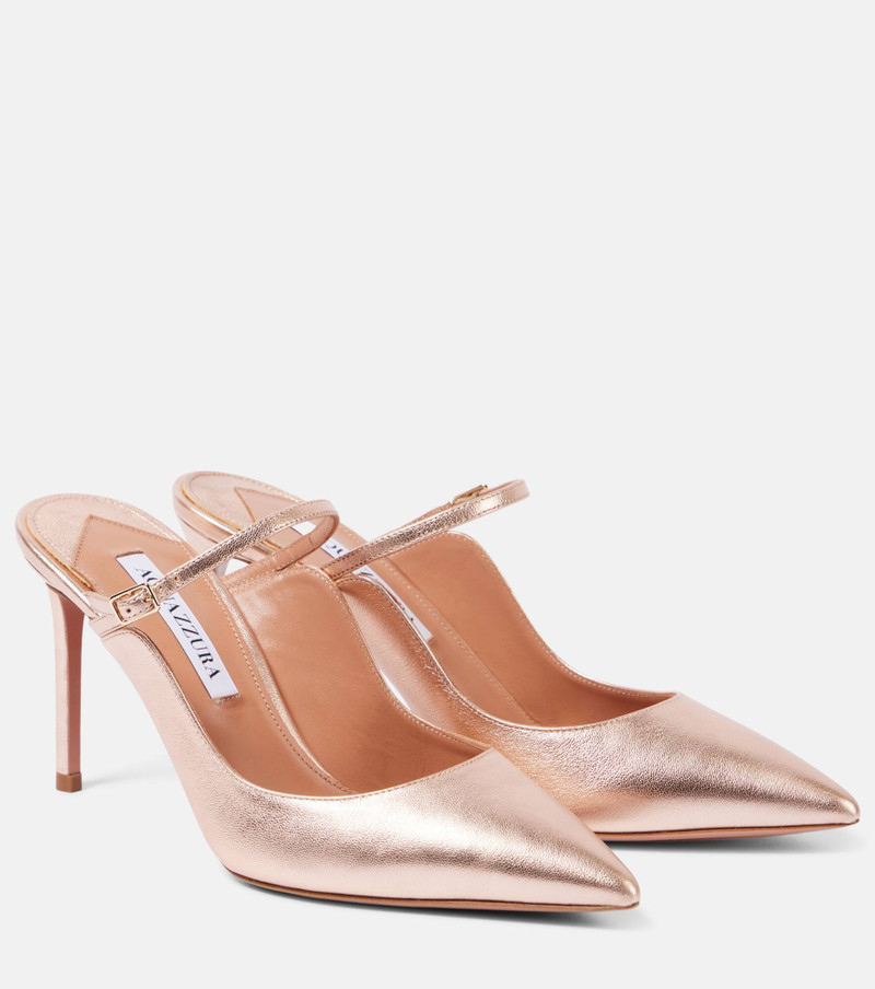 Bellezza 85 metallic leather mules 1