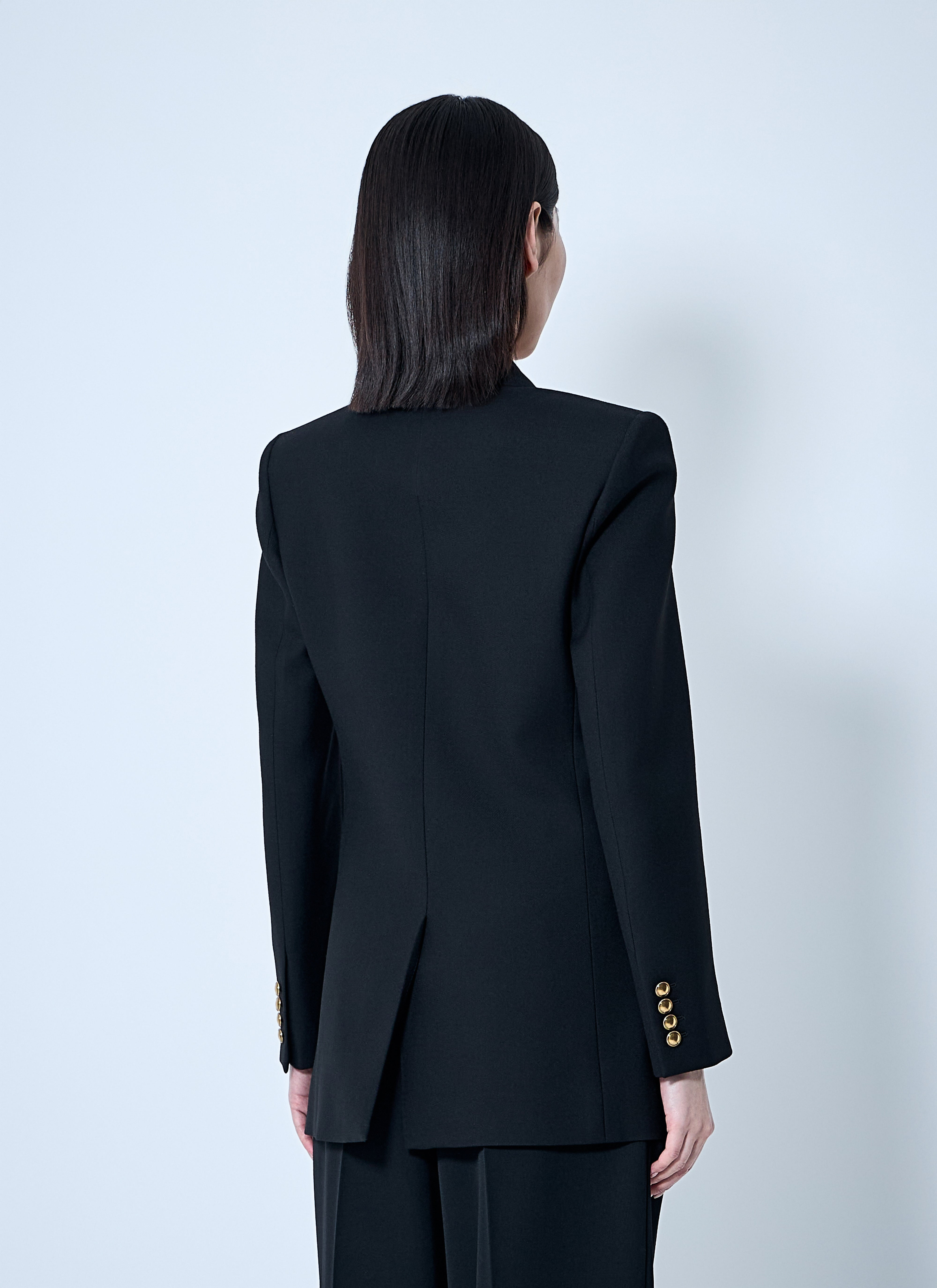 Saint Laurent Women Wool Gabardine Blazer - 4