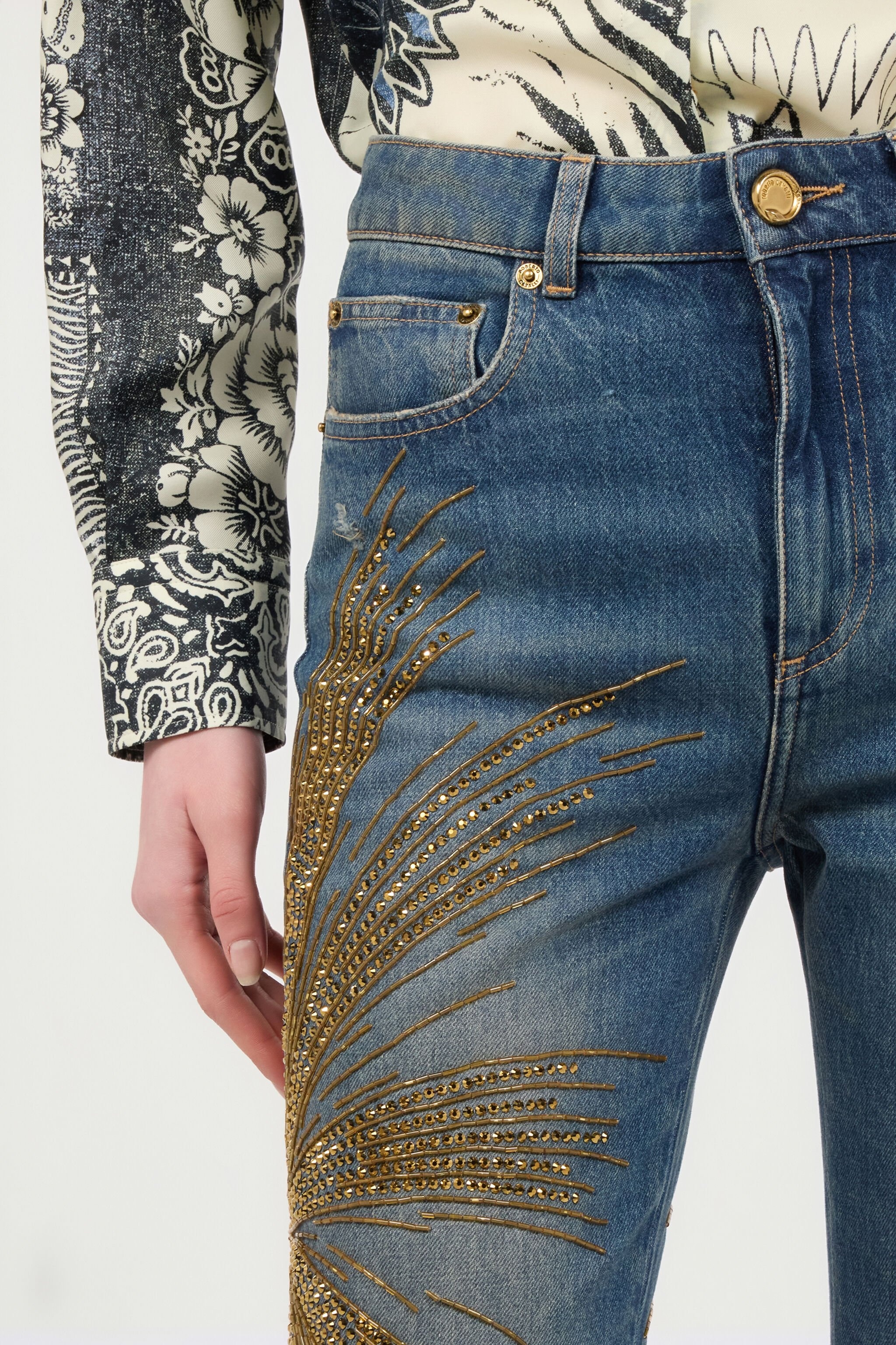 Jeans With Rhinestones - 6
