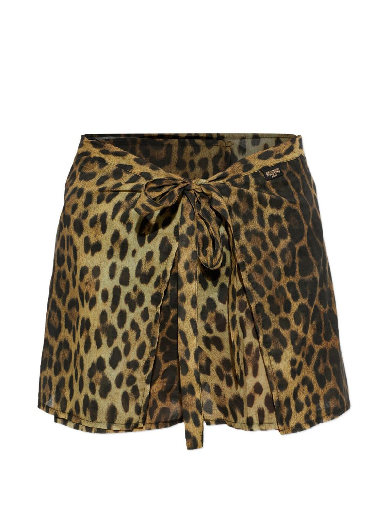 leopard-print wrap short pareo 1