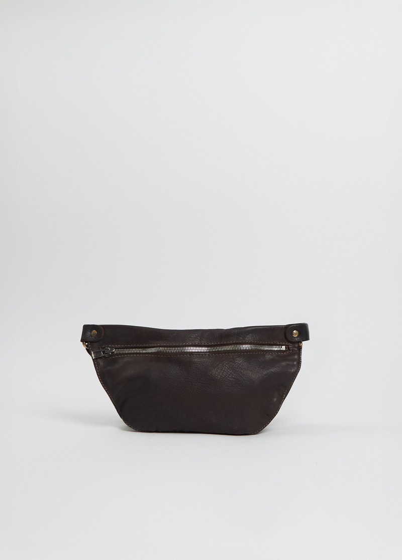 Guidi Leather Belt Bag, Small — Brown outlook