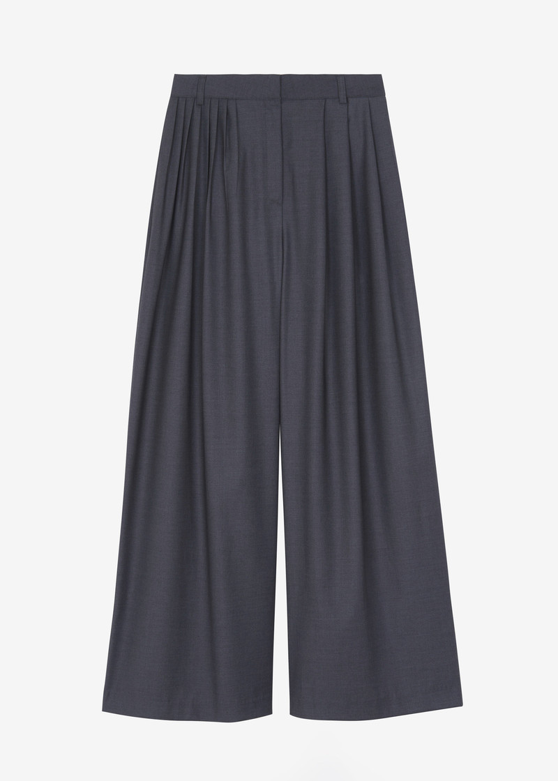 Nyla Pleated Pants - Charcoal 1