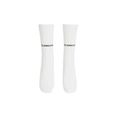 BALENCIAGA Men's Balenciaga Socks in White/black outlook