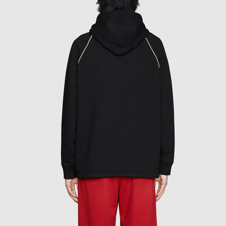 Gucci Cotton Jersey Sweatshirt With Web 'Black' 645320-XJDAK-1060 - 3