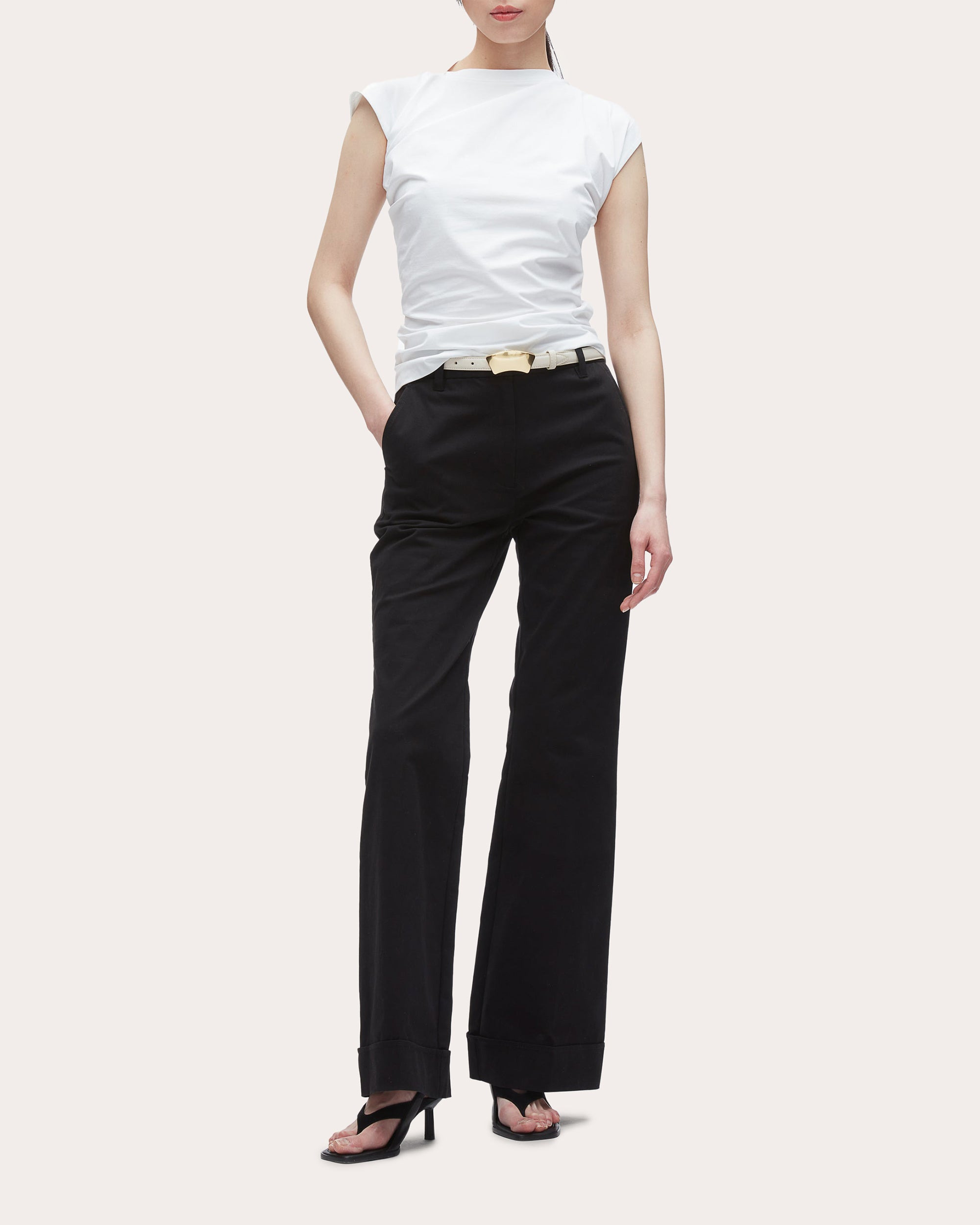 Asymmetric Draped Cotton-Jersey T-Shirt - 6