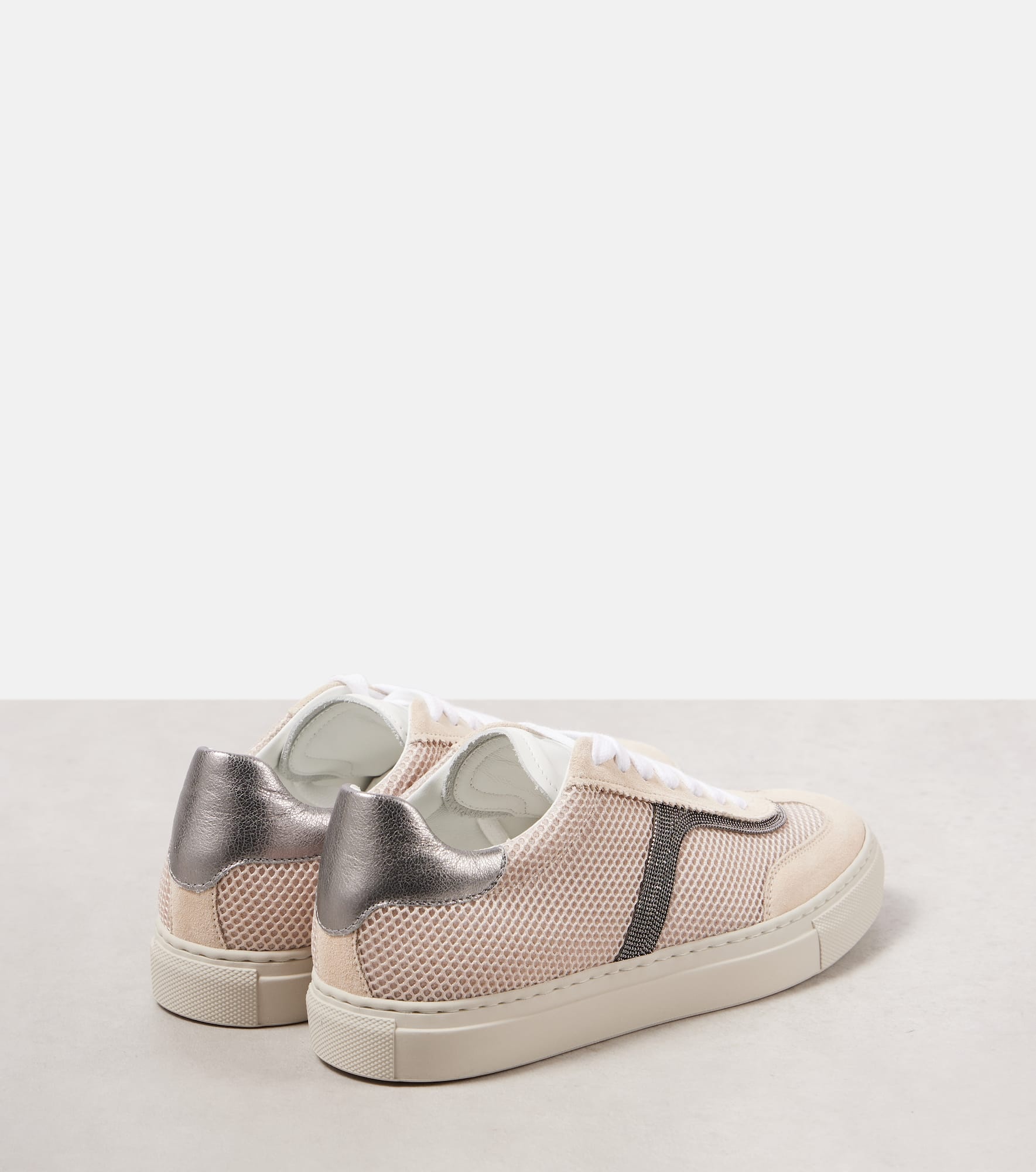Monili suede and mesh sneakers - 2