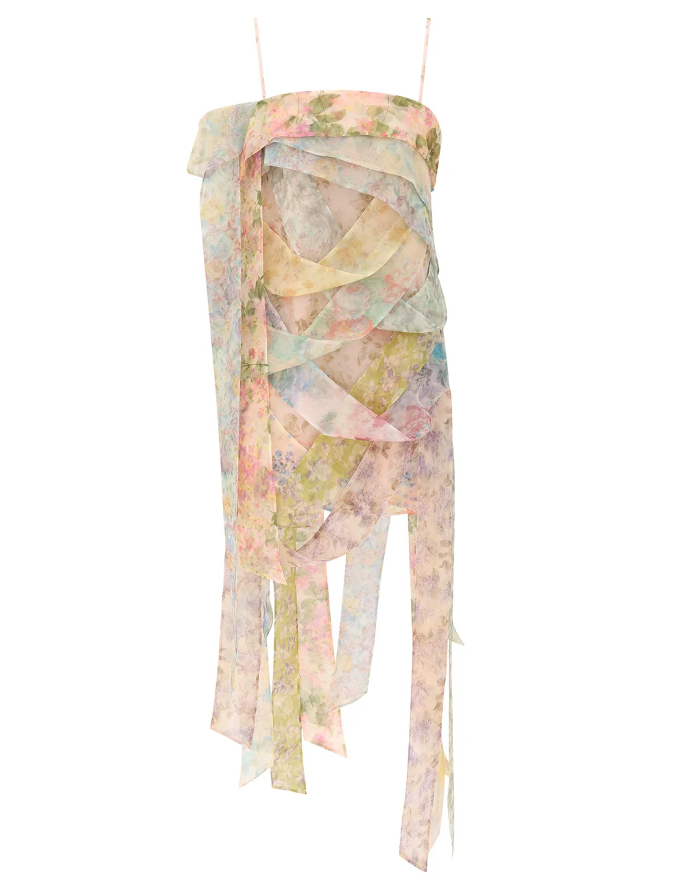 CLASH RIBBON MINI DRESS - 1