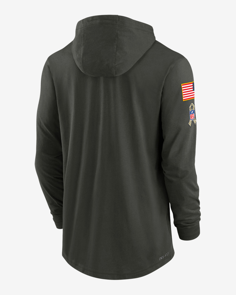 Nike Atlanta Falcons Salute to Service Sideline Men’s Nike Dri-FIT NFL Long-Sleeve Hooded Top outlook