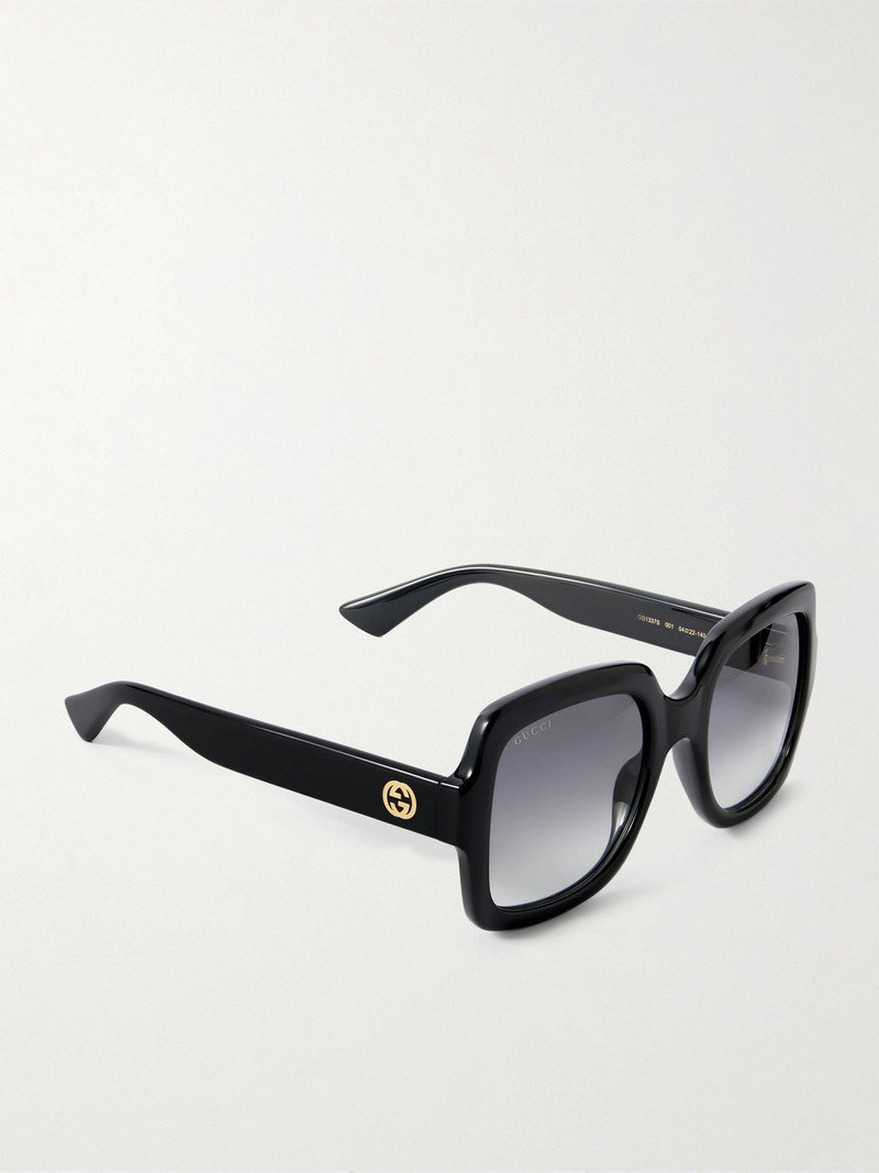 Square-frame acetate sunglasses Black 3