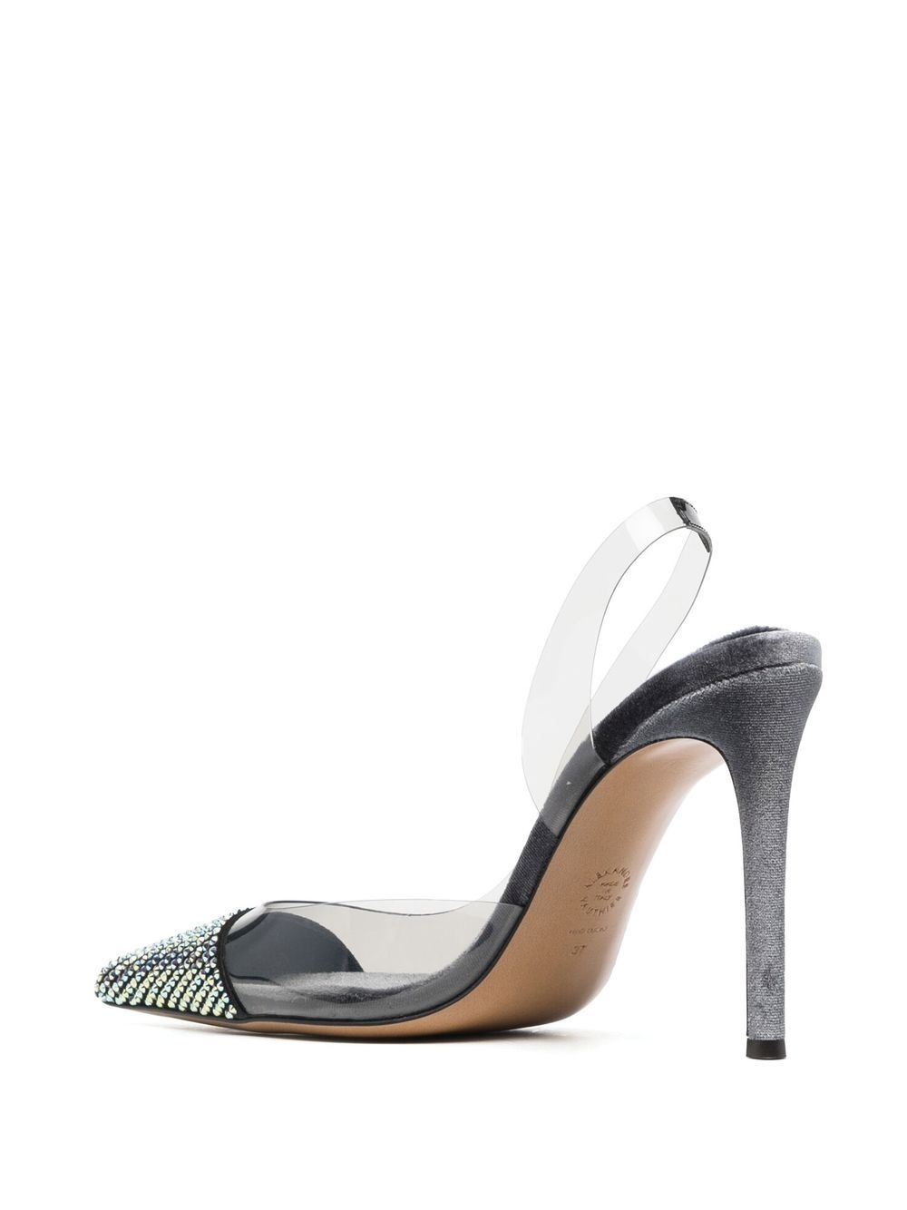 rhinestone-embellished slingback pumps - 3
