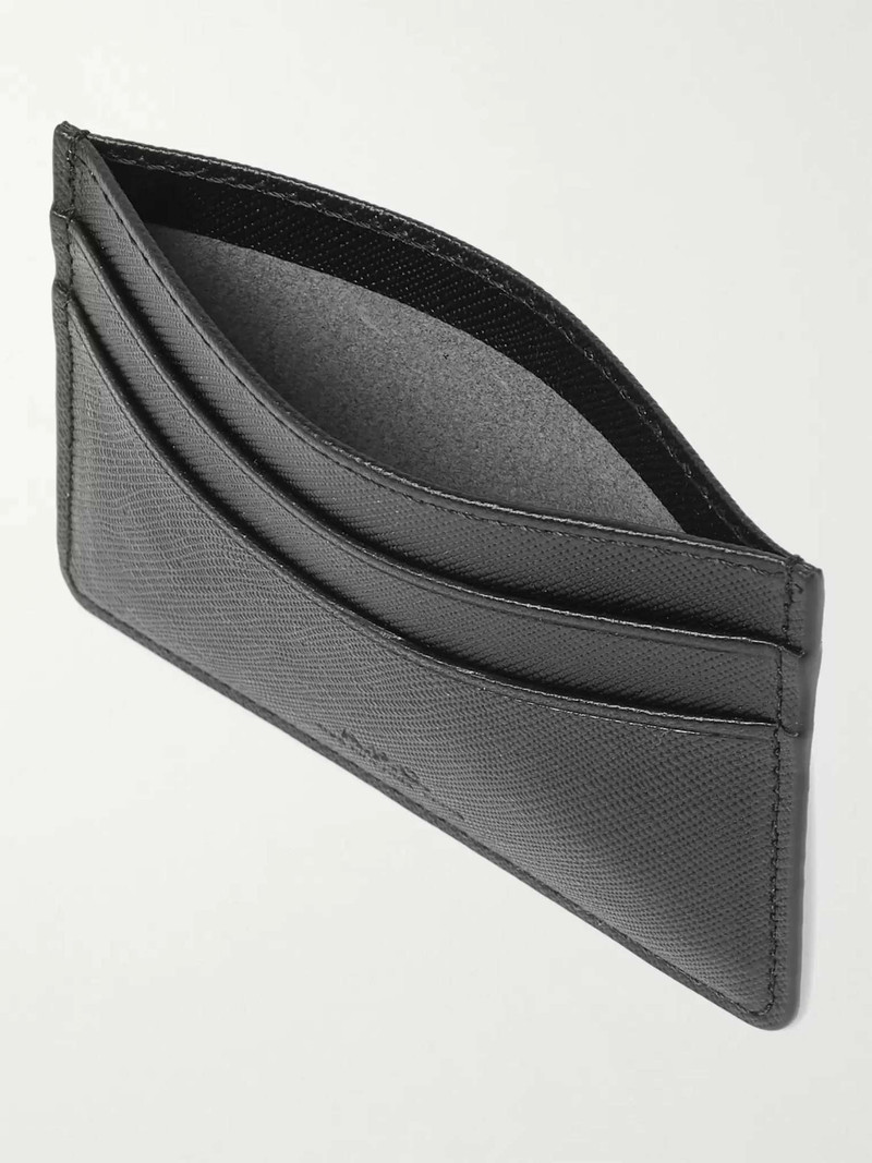 A.P.C. Andre Cross-Grain Leather Cardholder outlook