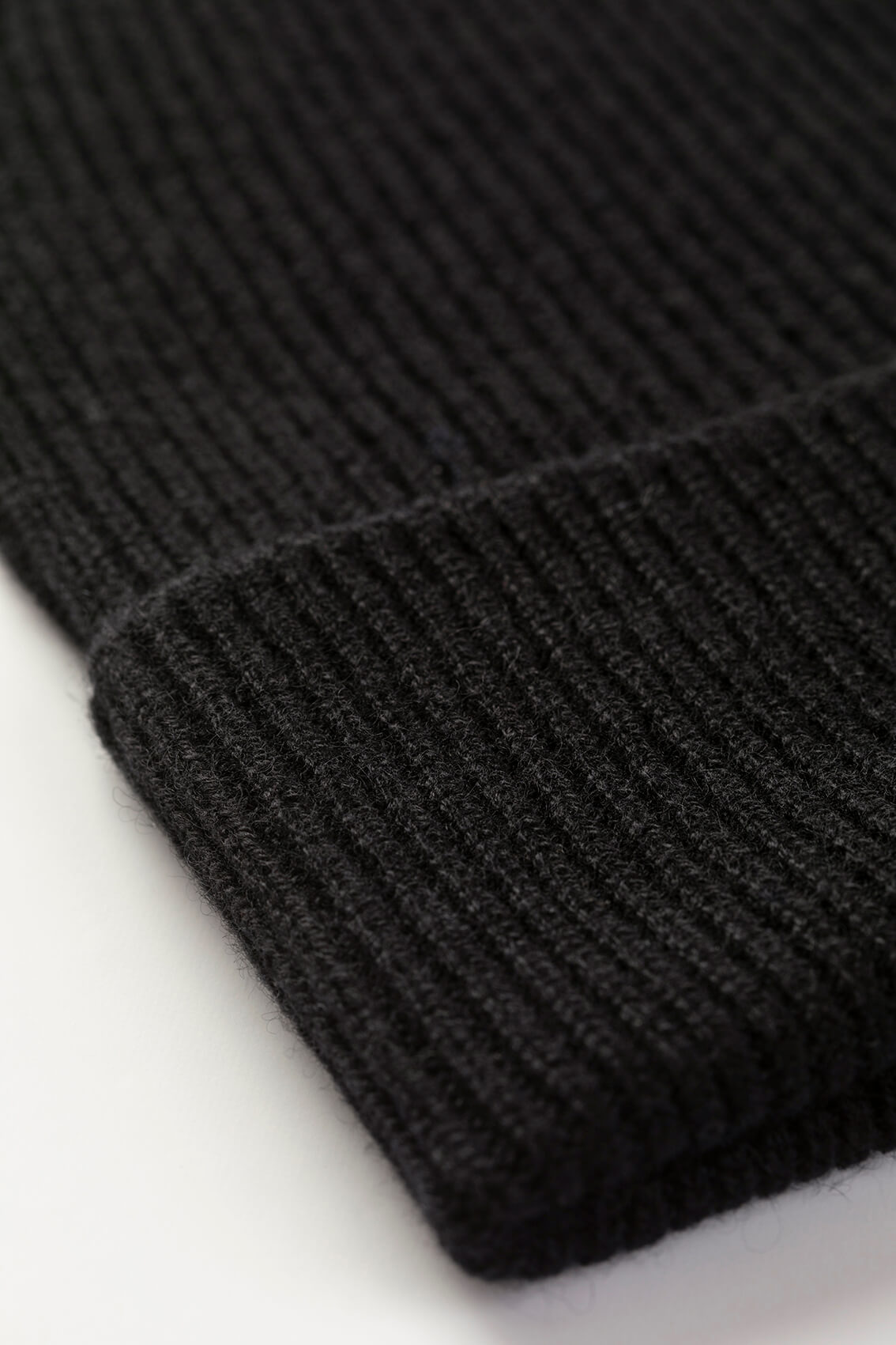 Slouchy Black Cashmere Beanie - 2