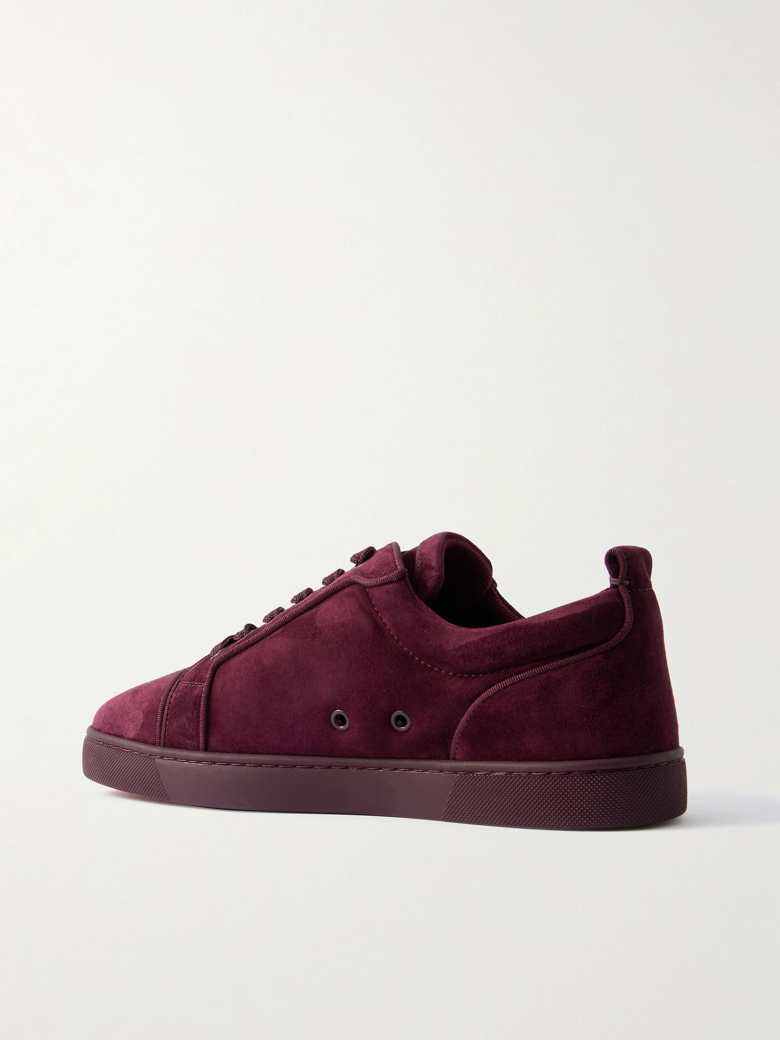 Louis Junior Grosgrain-Trimmed Suede Sneakers Burgundy - 4