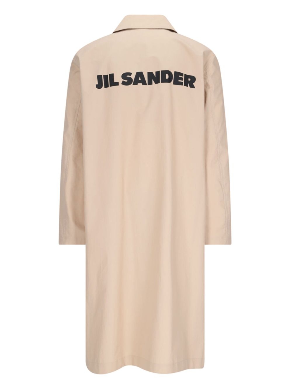 logo-print coat - 2
