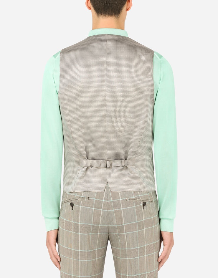Three-piece glen plaid Beat-fit suit - 5