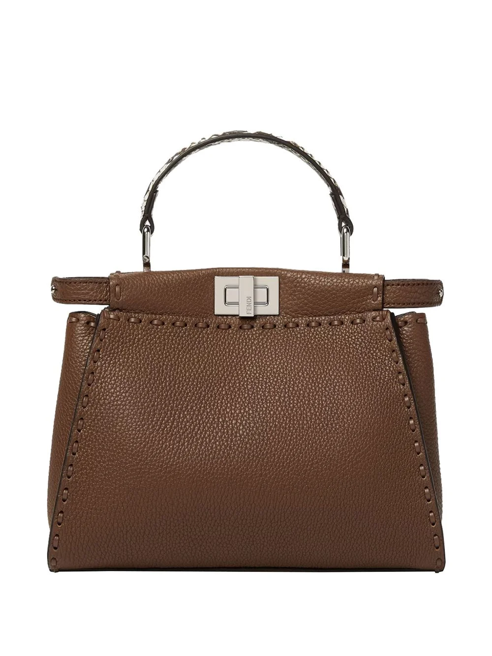 mini Peekaboo leather tote bag - 1