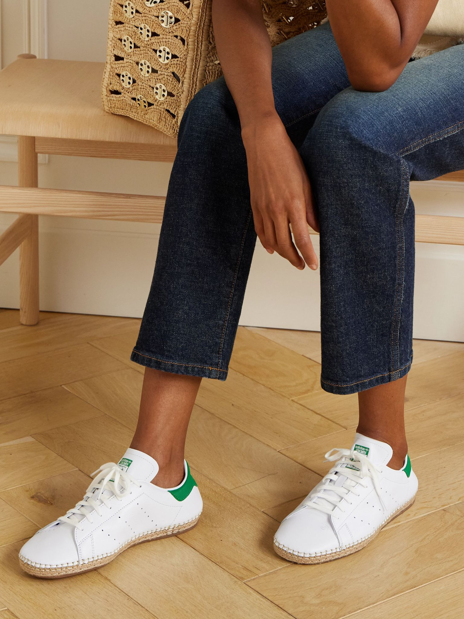 + CLOT Stan Smith Perforated Leather Sneakers White - 2