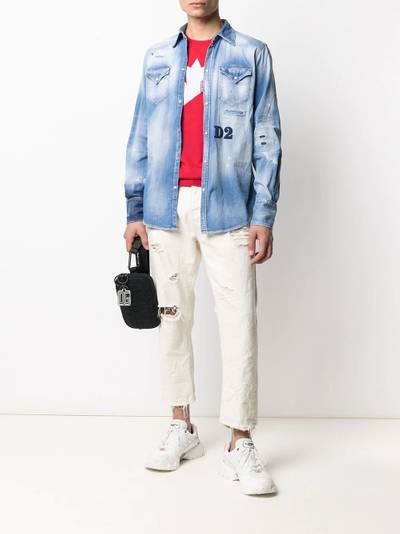 DSQUARED2 distressed denim shirt outlook