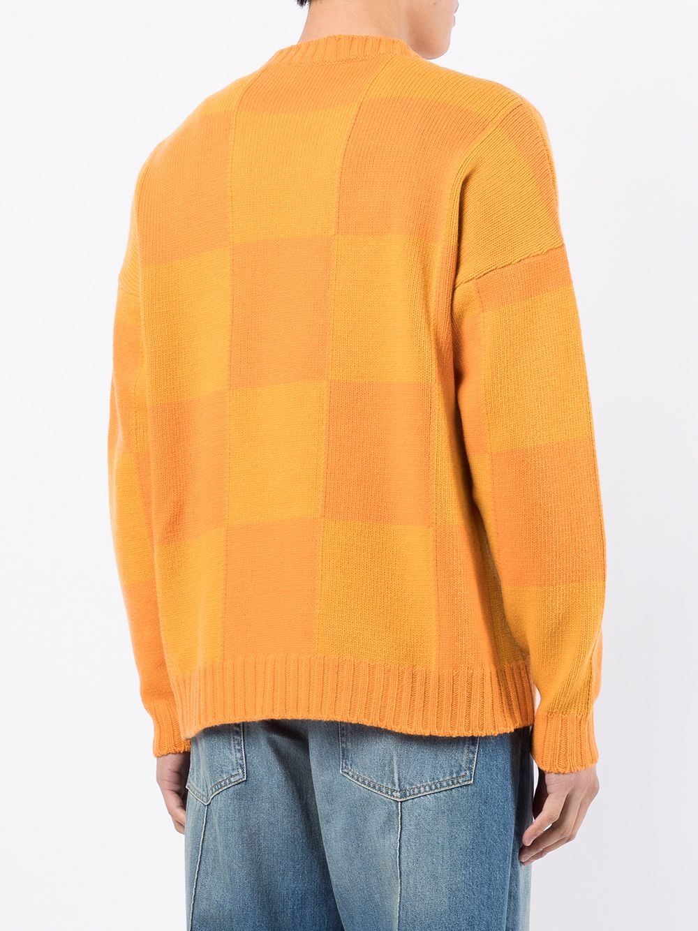 checkerboard logo intarsia-knit jumper - 4