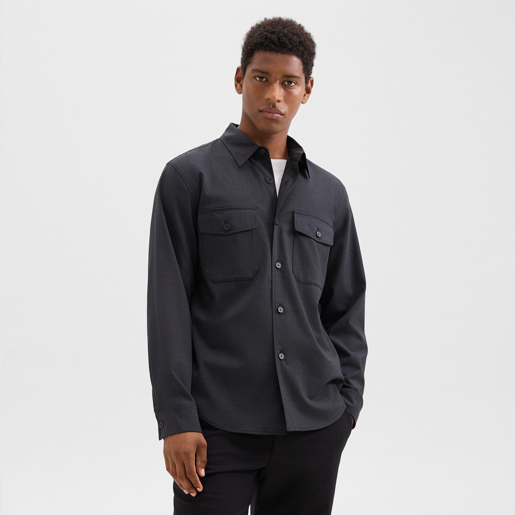 Garvin Shirt Jacket in Stretch Wool - 2