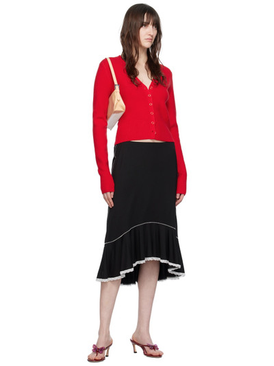 GUIZIO Red Camelie Cardigan outlook