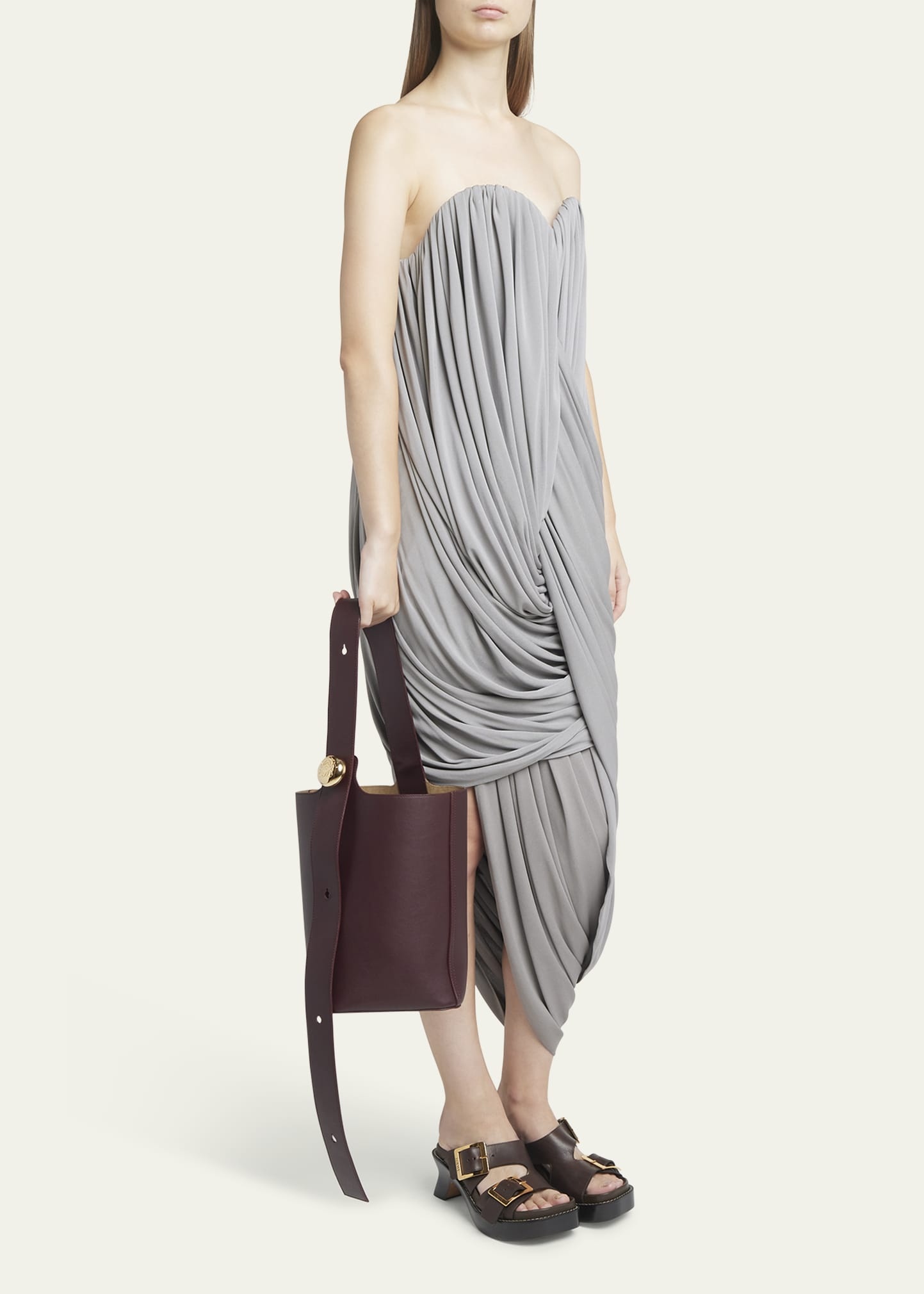 Anagram Pebble Leather Bucket Bag - 6