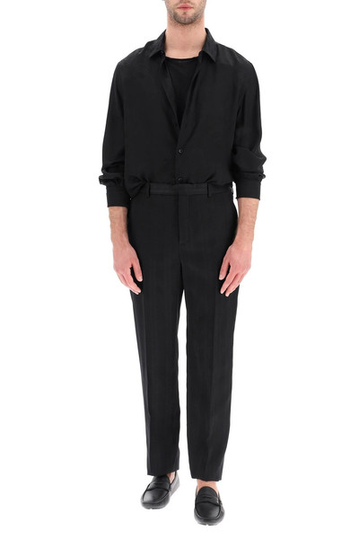 SAINT LAURENT EMBROIDERED STRAIGHT LEG TROUSERS outlook