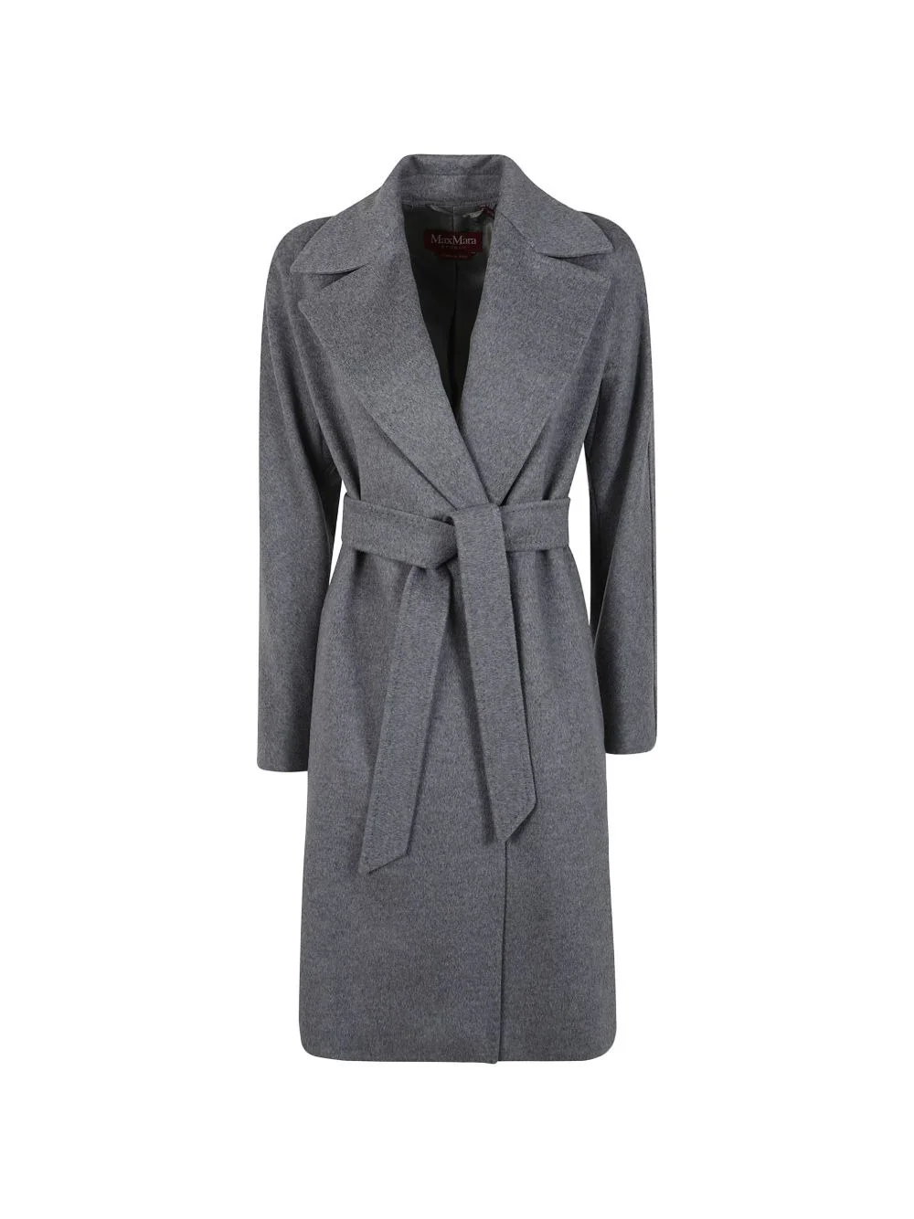 belted single-breasted coat - 1