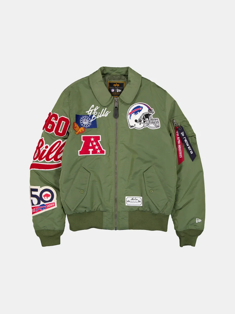 BUFFALO BILLS X ALPHA X NEW ERA MA-1 COLLARED BOMBER JACKET - 1