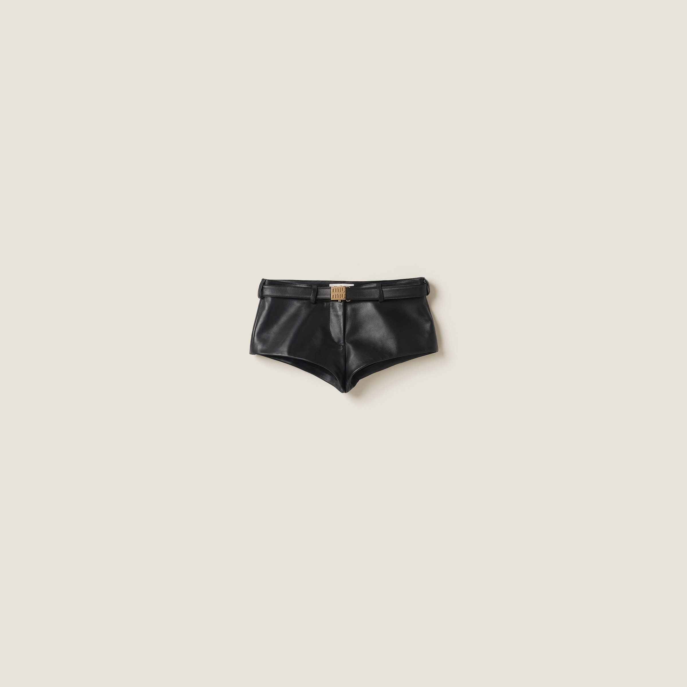 Nappa leather shorts - 1