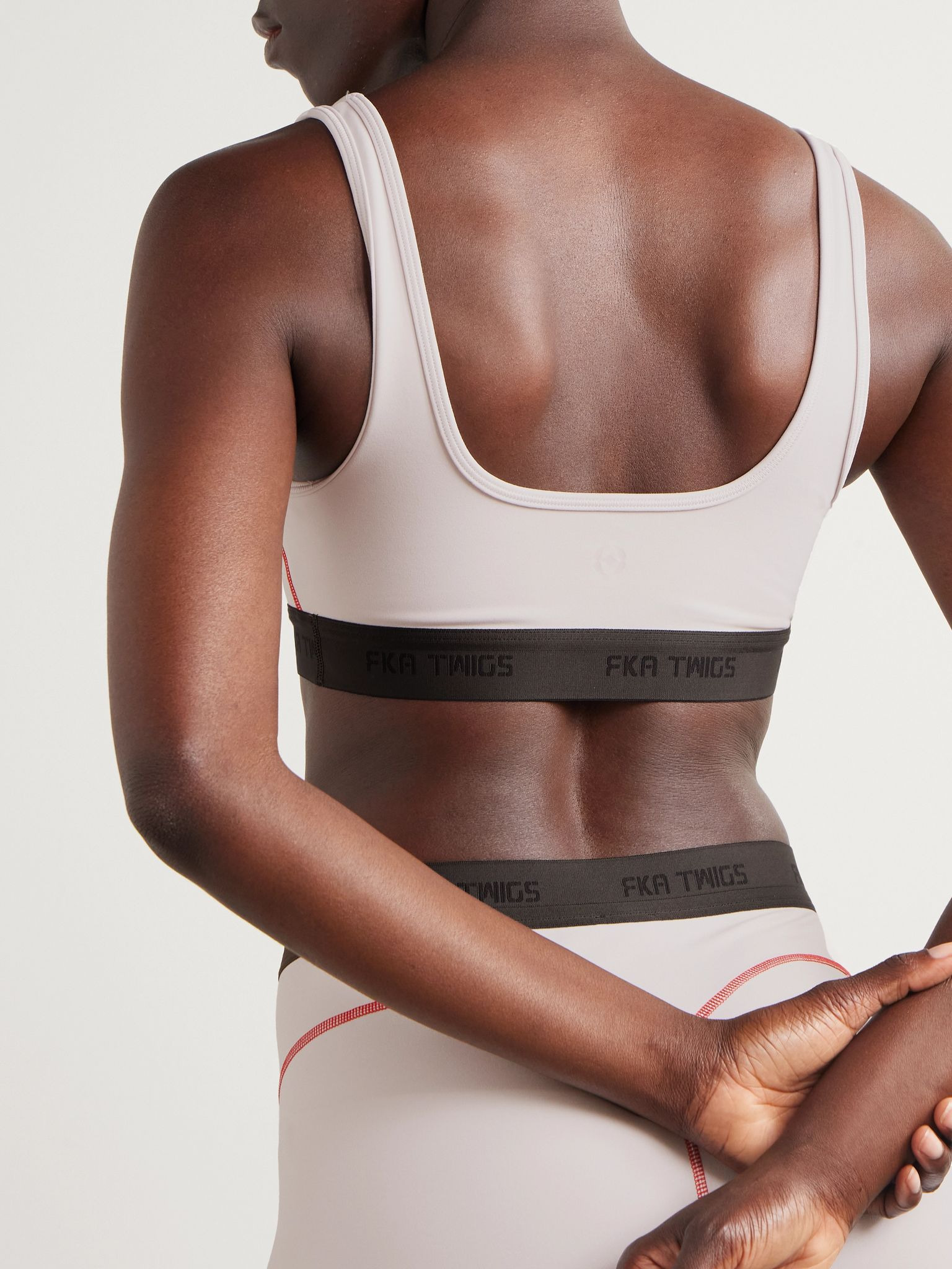 + FKA twigs Studio stretch recycled-jersey sports bra Lilac - 4