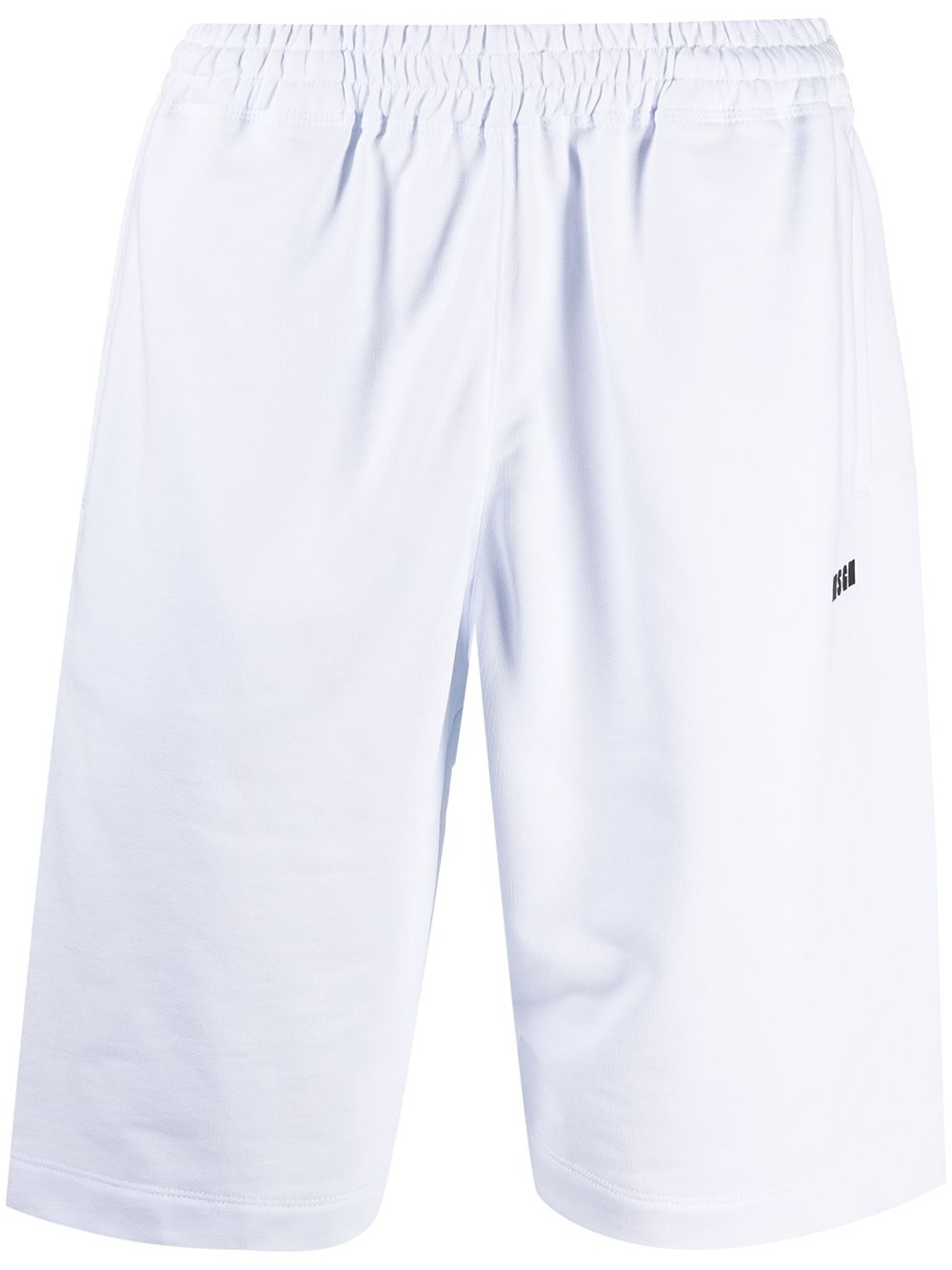logo-print cotton shorts - 1