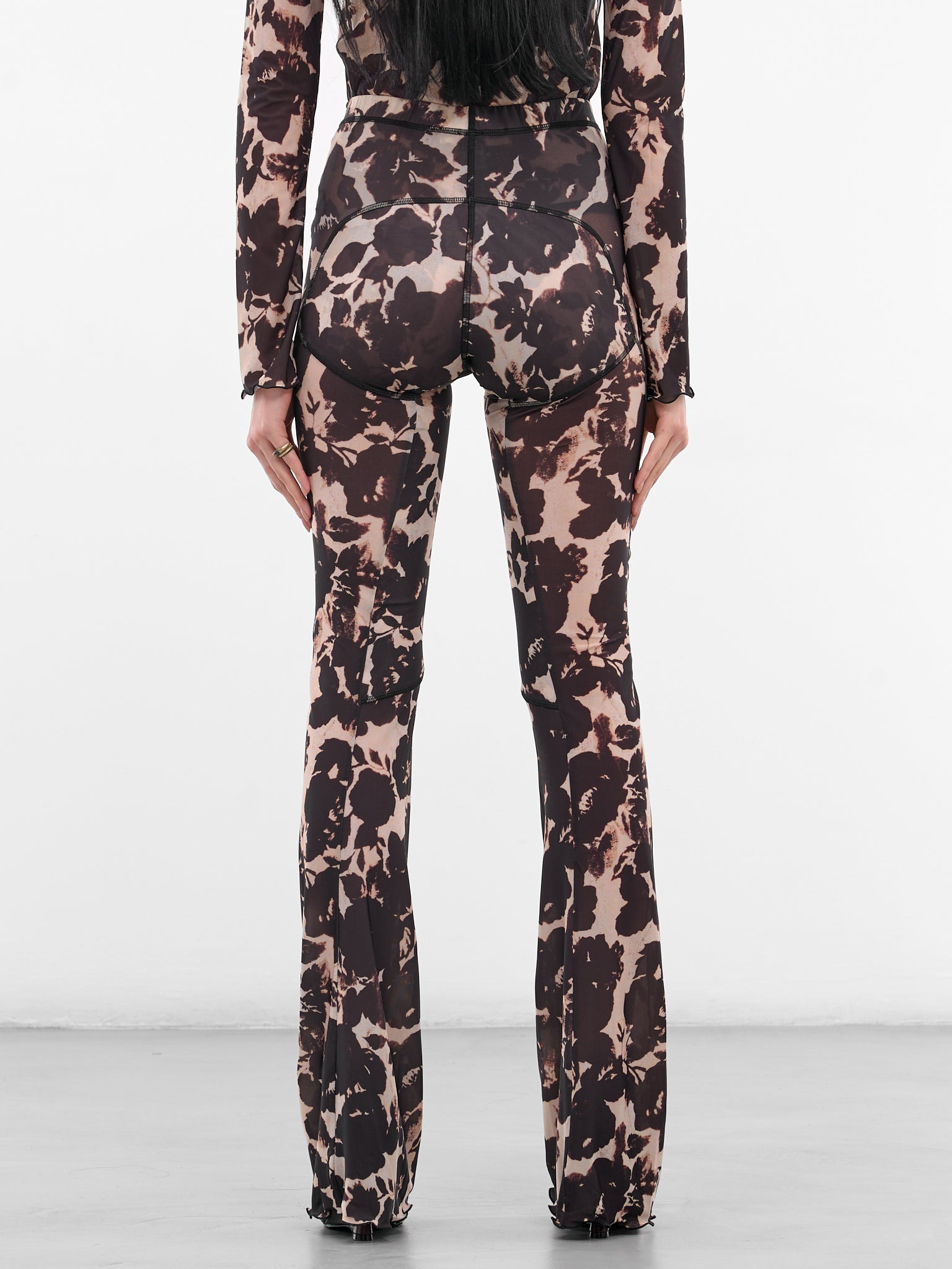 Rose Abstract Print Halcyon Leggings - 3