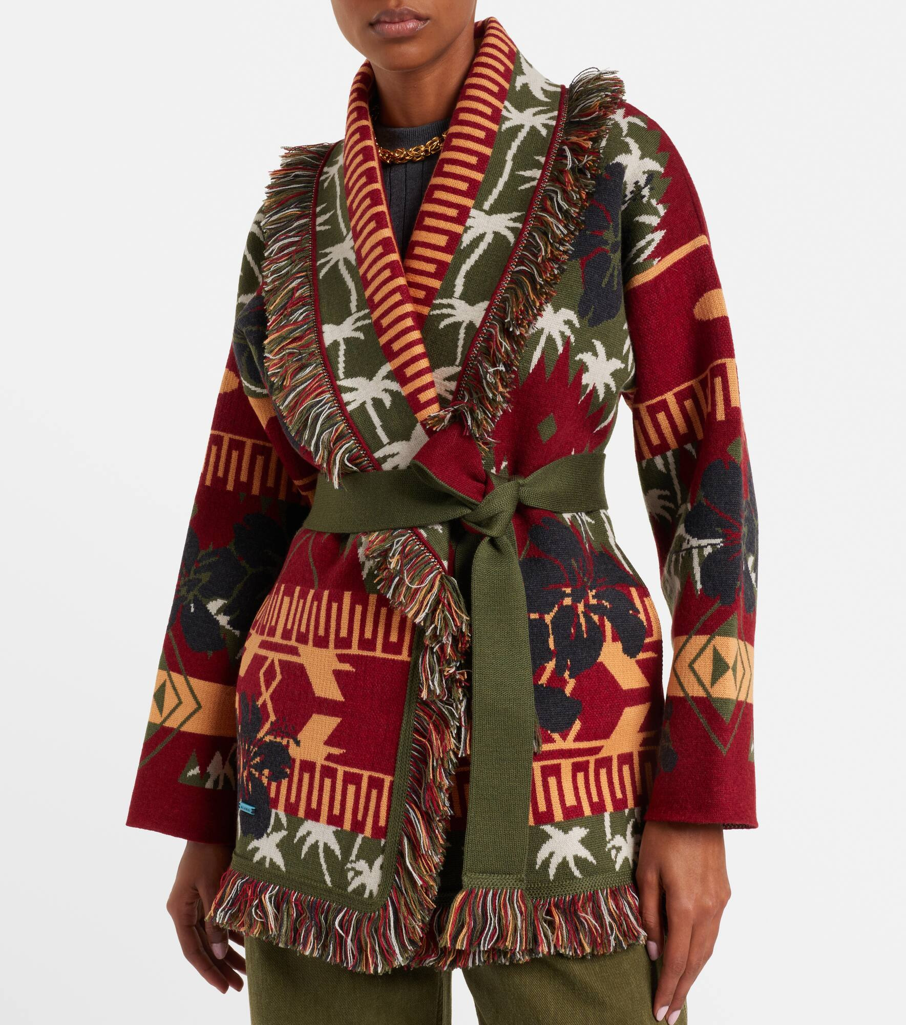 Hibiscus Bloom virgin wool cardigan - 6