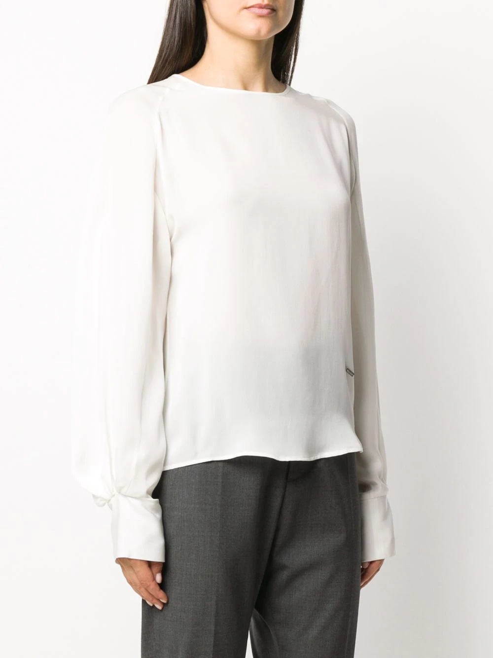 blouson-sleeve blouse - 3