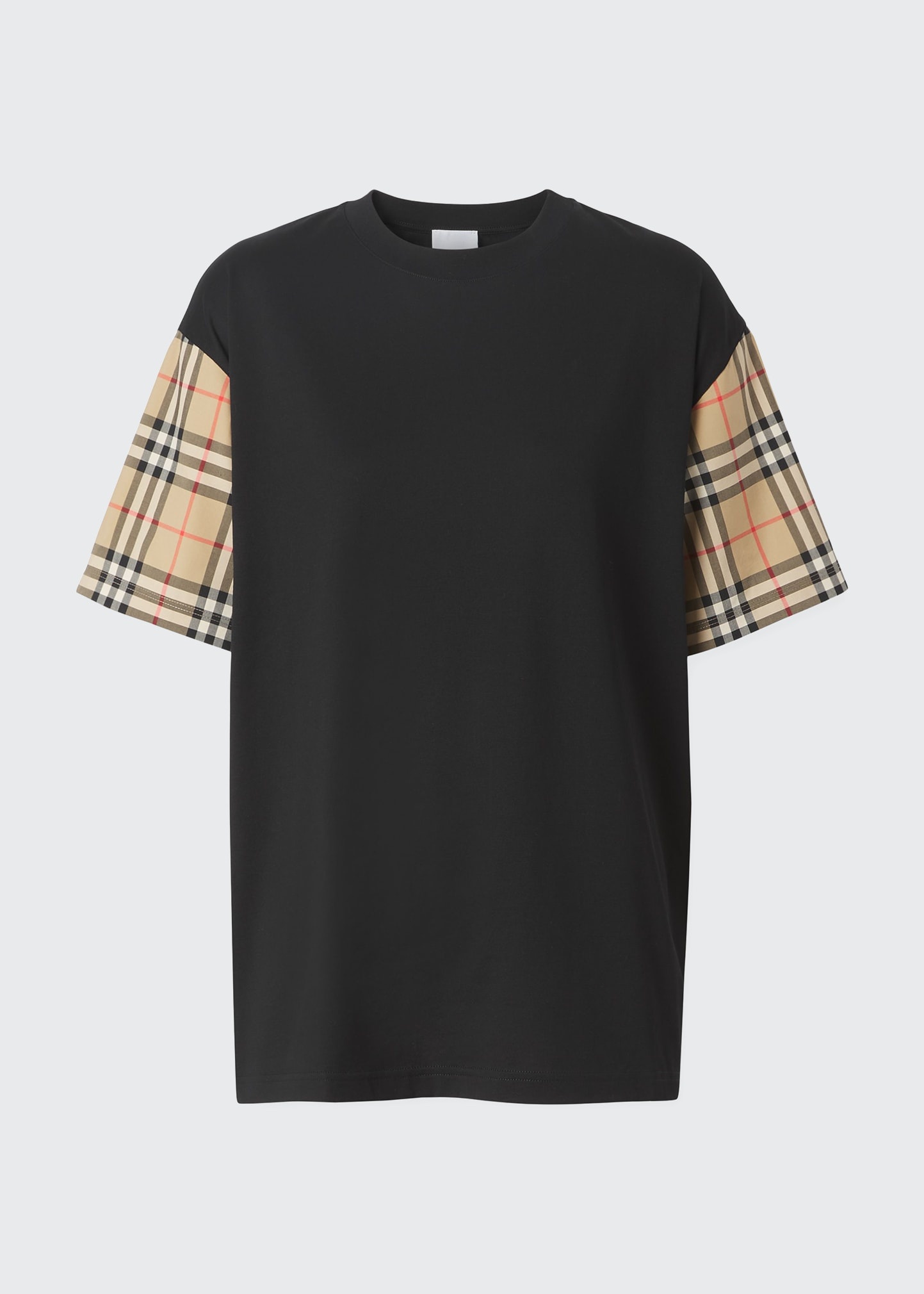 Oversized Vintage Check T-Shirt - 1