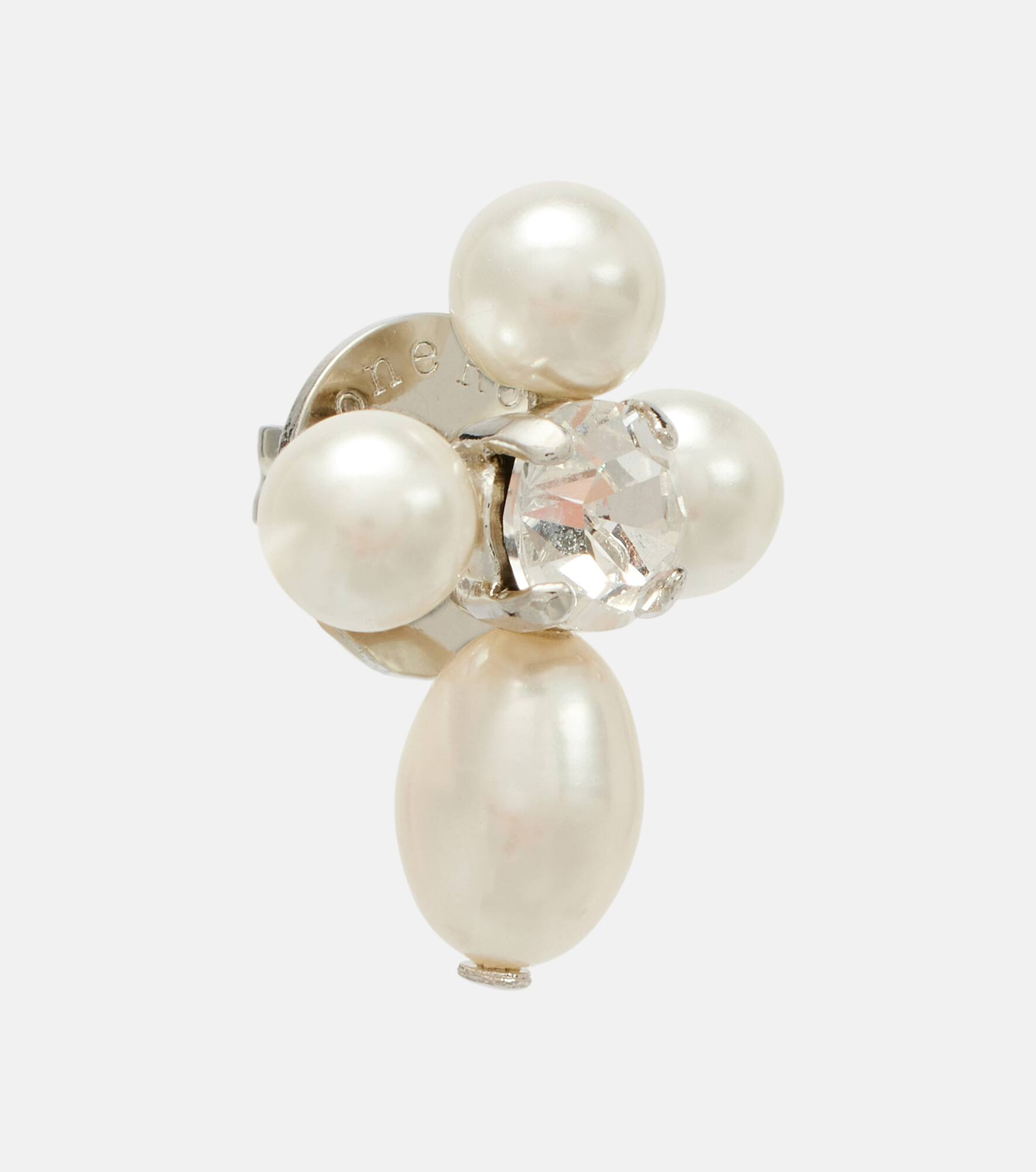 Pebble pearl and crystal-embellished earrings - 2