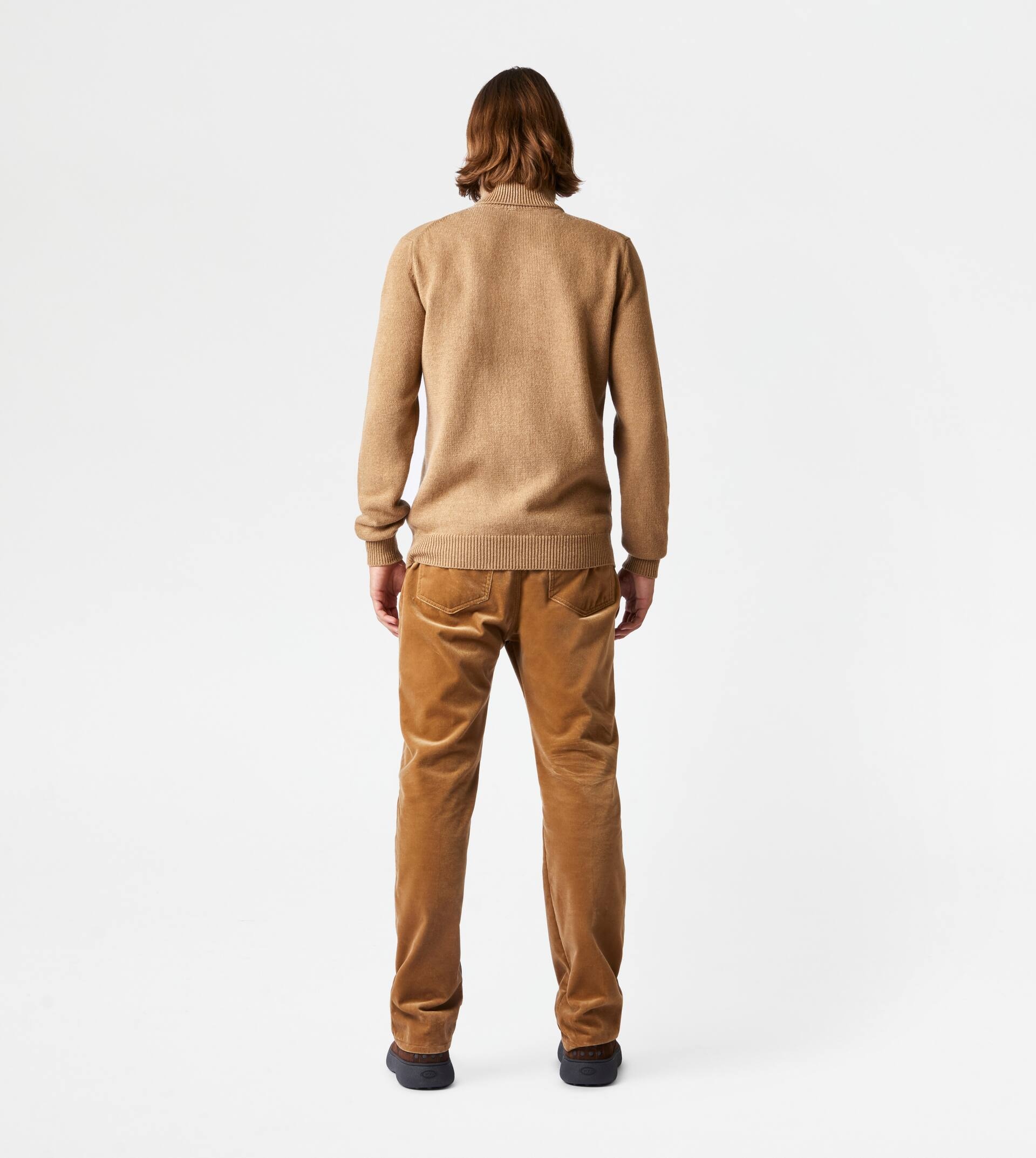 TOD'S CASHMERE BLEND TURTLENECK - BEIGE - 3