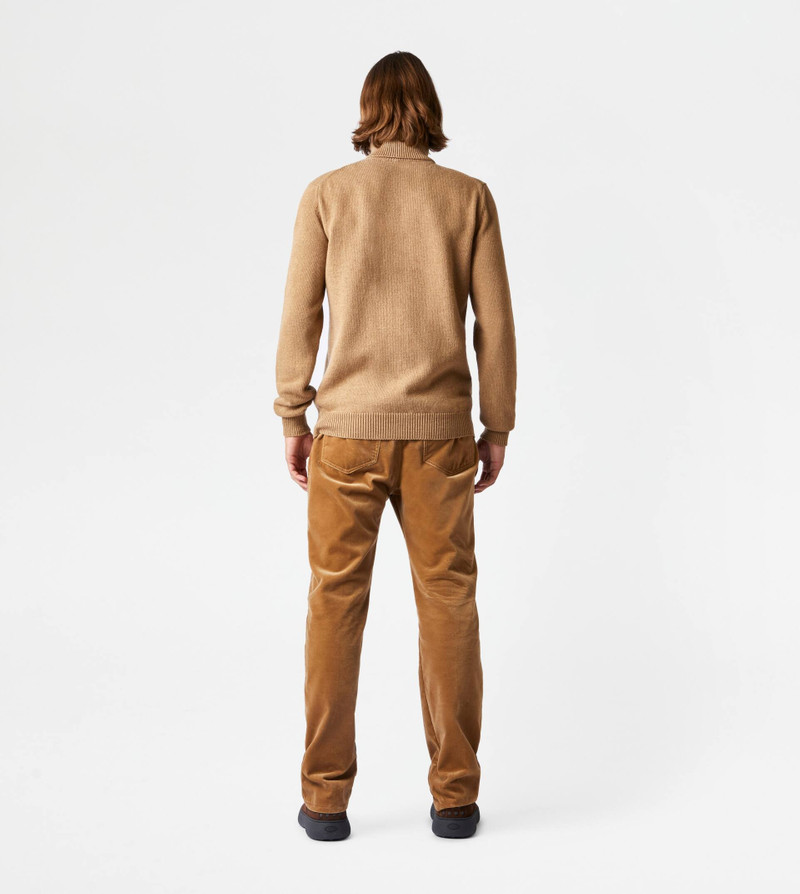 TOD'S CASHMERE BLEND TURTLENECK - BEIGE 3