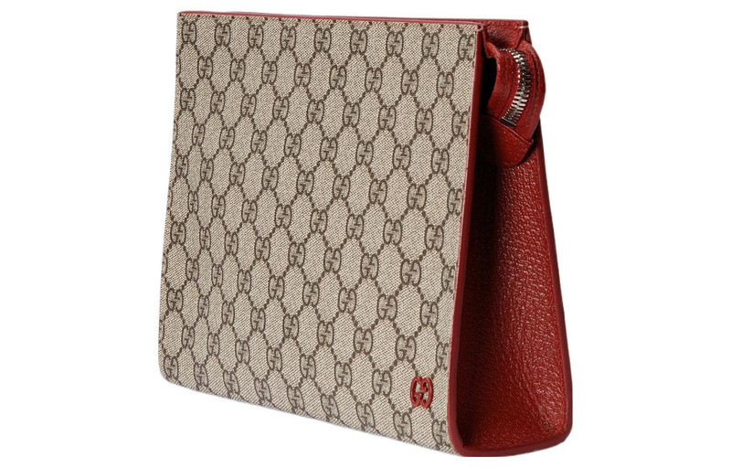 GUCCI Gucci Pouch With GG Detail 'Beige Ebony Supreme' 768255-FACQC-9752 outlook