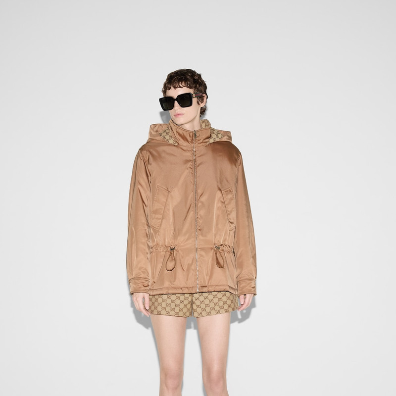 Gabardine fine nylon bomber jacket 3