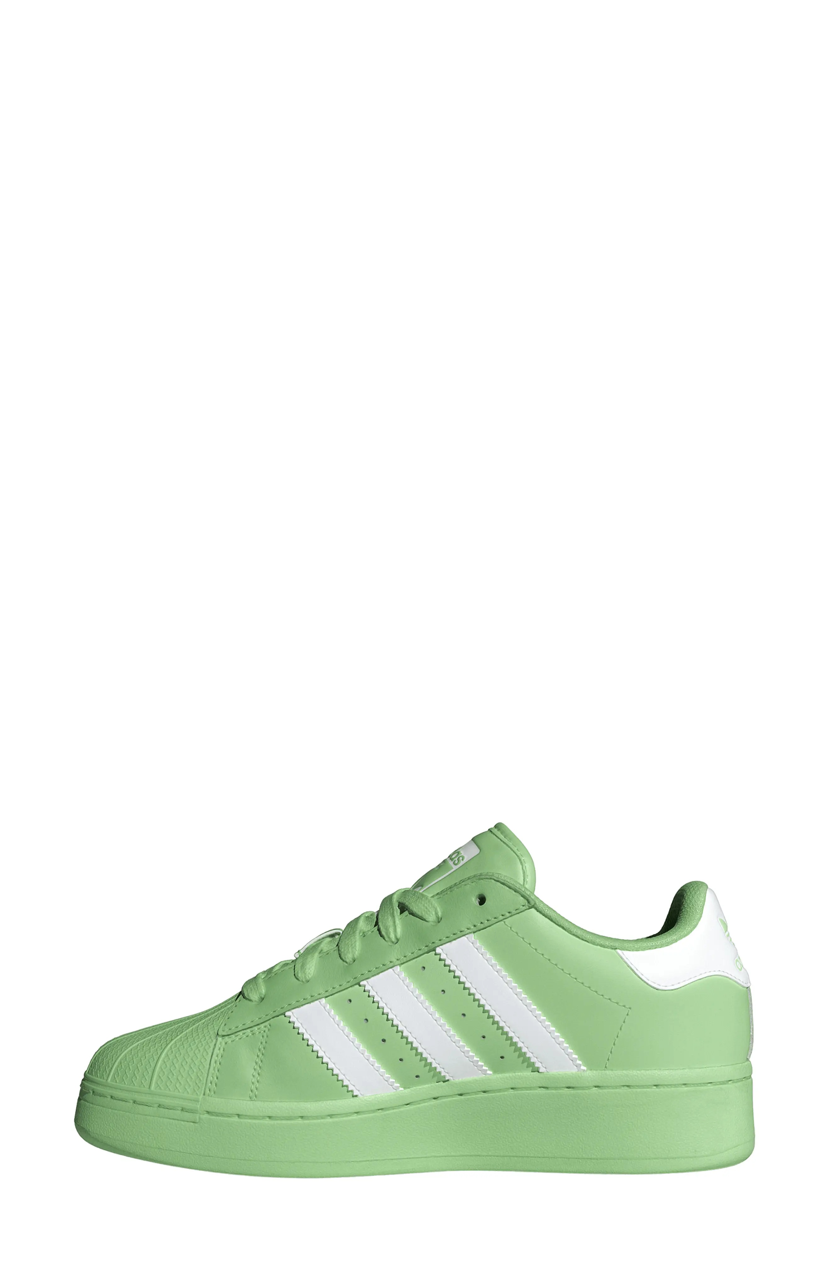 Superstar XLG Sneaker in Green/White/Green Spark - 6