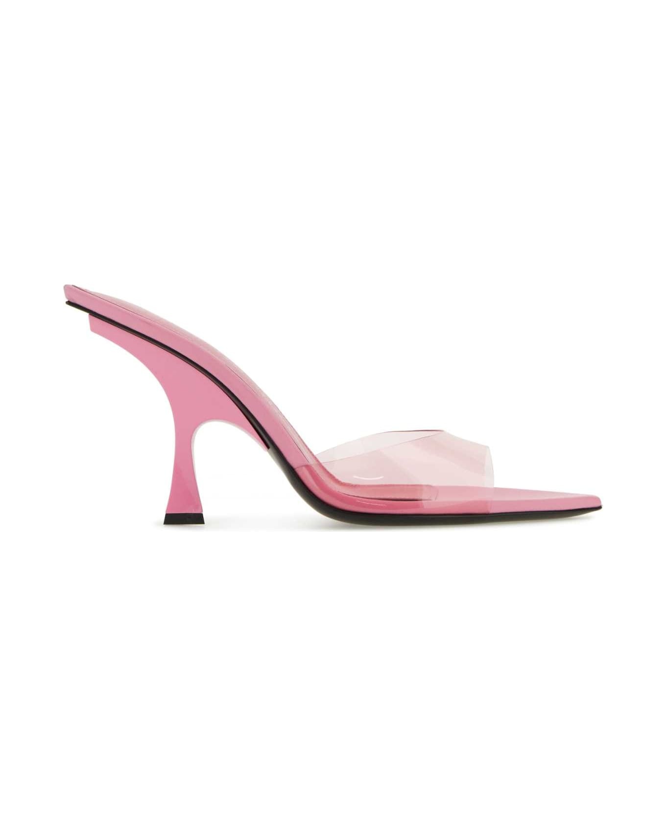 Pink Pvc Ester Mules - 1