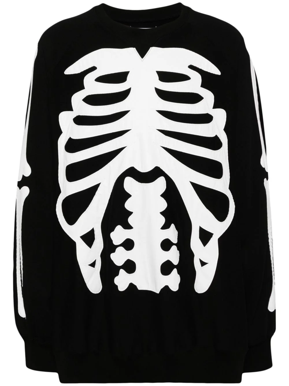 Back Gusset Sleeve Crew Neck Sweatshirt (Bone Type 01) "Black" - 1